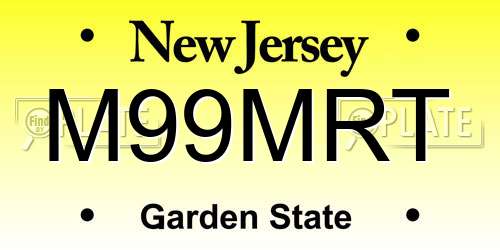 M99MRT New Jersey License Plate