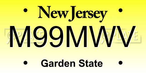 M99MWV New Jersey License Plate