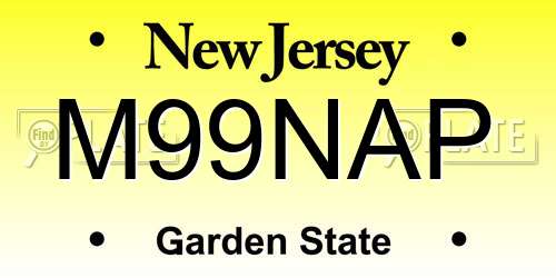 M99NAP New Jersey License Plate