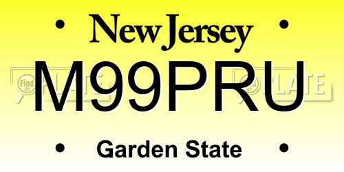 M99PRU New Jersey License Plate