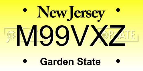 M99VXZ New Jersey License Plate