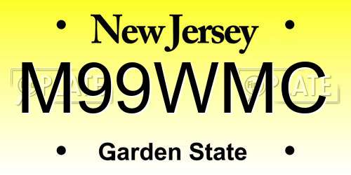 M99WMC New Jersey License Plate