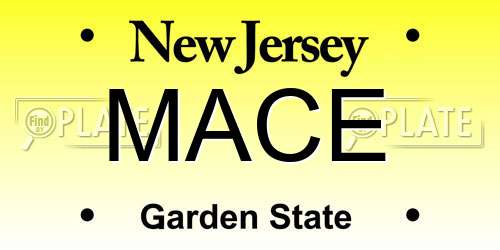 MACE New Jersey License Plate