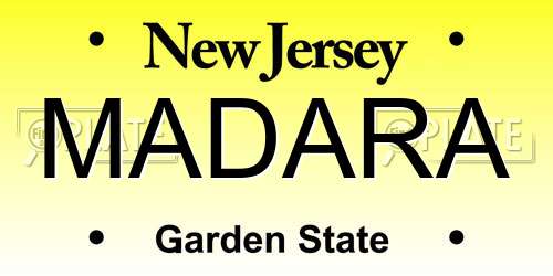 MADARA New Jersey License Plate
