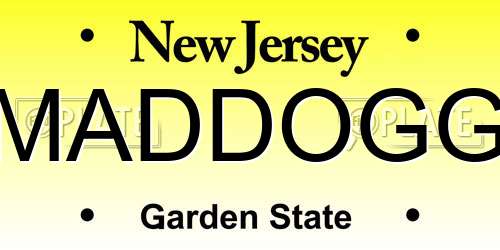 MADDOGG New Jersey License Plate