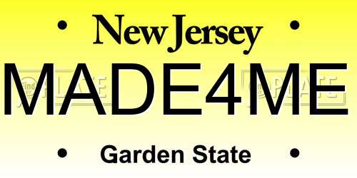 MADE4ME New Jersey License Plate