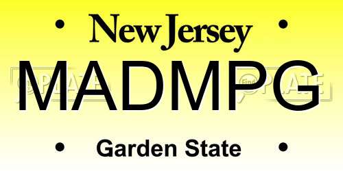 MADMPG New Jersey License Plate