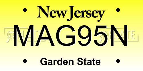 MAG95N New Jersey License Plate
