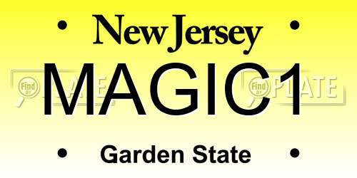 MAGIC1 New Jersey License Plate