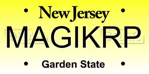 MAGIKRP New Jersey License Plate
