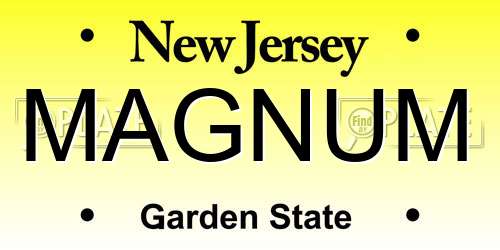 MAGNUM New Jersey License Plate