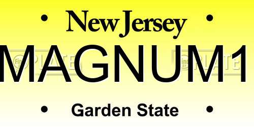 MAGNUM1 New Jersey License Plate