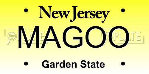 MAGOO New Jersey License Plate