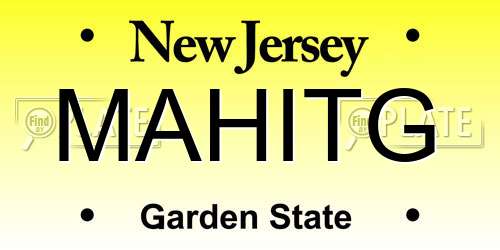 MAHITG New Jersey License Plate