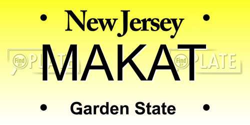 MAKAT New Jersey License Plate