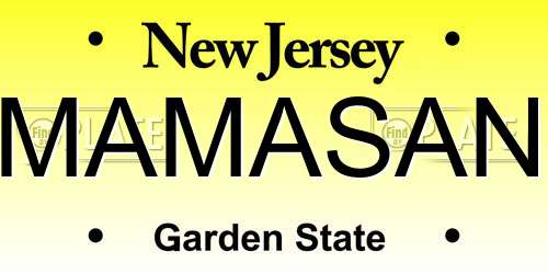 MAMASAN New Jersey License Plate