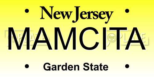 MAMCITA New Jersey License Plate
