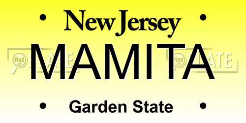 MAMITA New Jersey License Plate