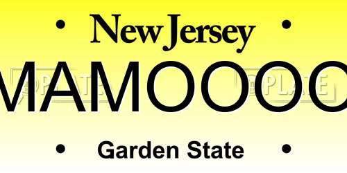 MAMOOOO New Jersey License Plate
