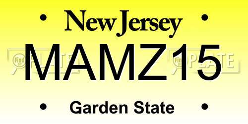 MAMZ15 New Jersey License Plate
