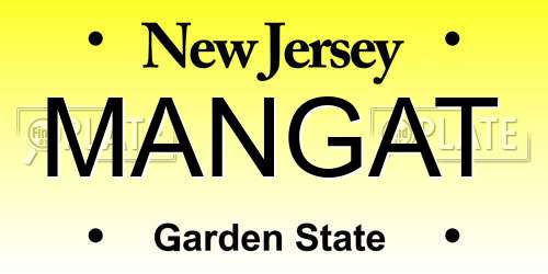 MANGAT New Jersey License Plate