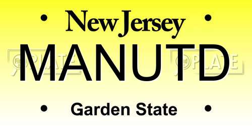 MANUTD New Jersey License Plate