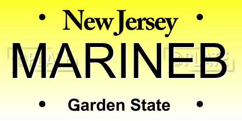 MARINEB New Jersey License Plate