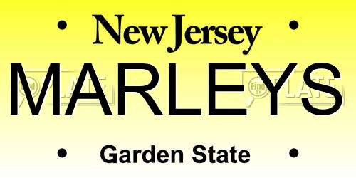 MARLEYS New Jersey License Plate
