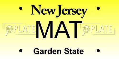 MAT New Jersey License Plate