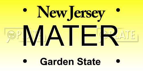 MATER New Jersey License Plate