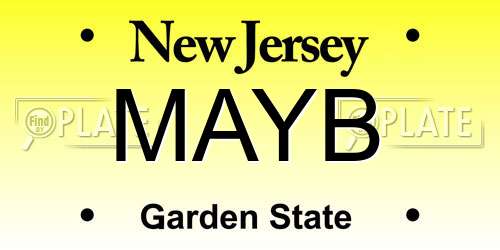 MAYB New Jersey License Plate