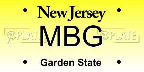 MBG New Jersey License Plate