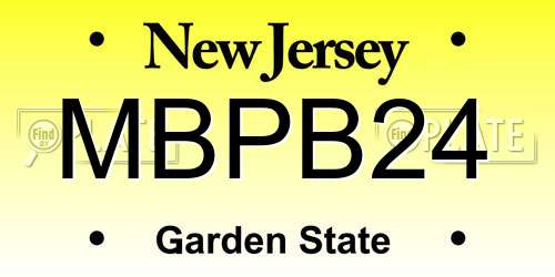MBPB24 New Jersey License Plate