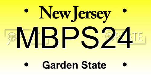 MBPS24 New Jersey License Plate