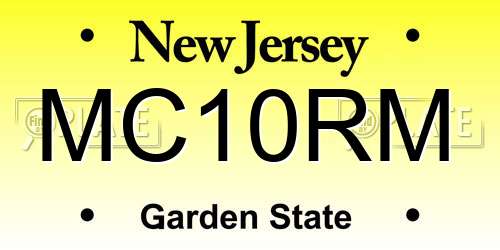 MC10RM New Jersey License Plate