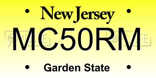 MC50RM New Jersey License Plate