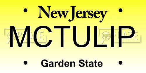 MCTULIP New Jersey License Plate