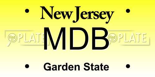 MDB New Jersey License Plate