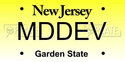 MDDEV New Jersey License Plate