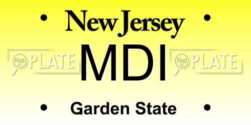 MDI New Jersey License Plate