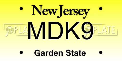 MDK9 New Jersey License Plate