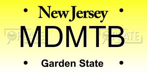 MDMTB New Jersey License Plate