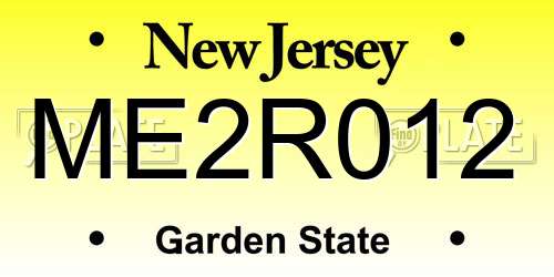 ME2R012 New Jersey License Plate