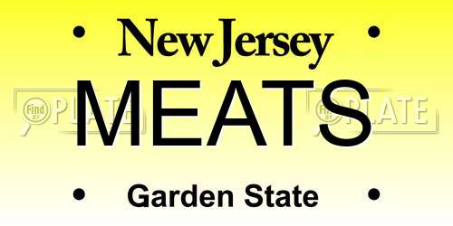 MEATS New Jersey License Plate