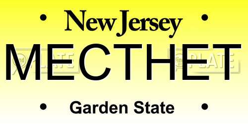 MECTHET New Jersey License Plate