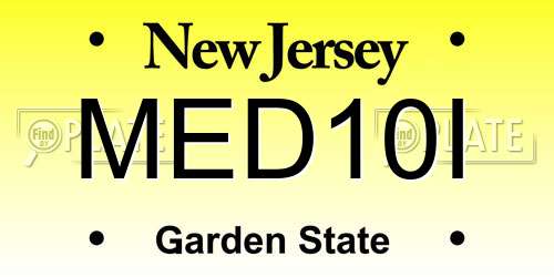 MED10I New Jersey License Plate