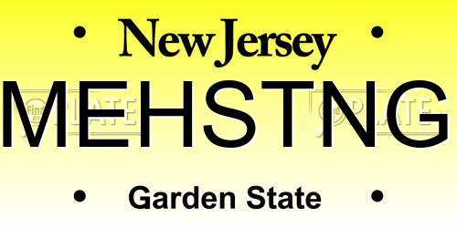 MEHSTNG New Jersey License Plate