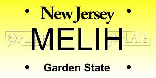 MELIH New Jersey License Plate