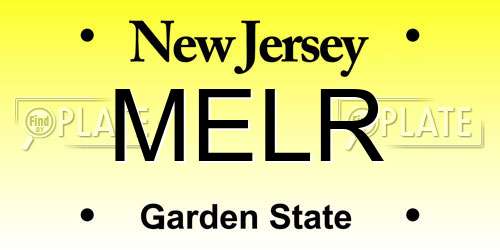 MELR New Jersey License Plate