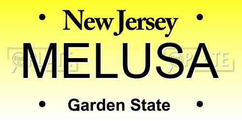 MELUSA New Jersey License Plate
